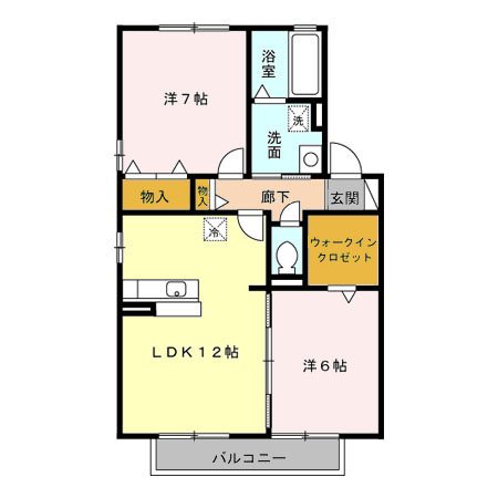 ローズコート 和田　Ａ 間取り図