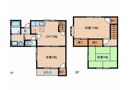 テラスハウス小田木 A-1号室 間取り