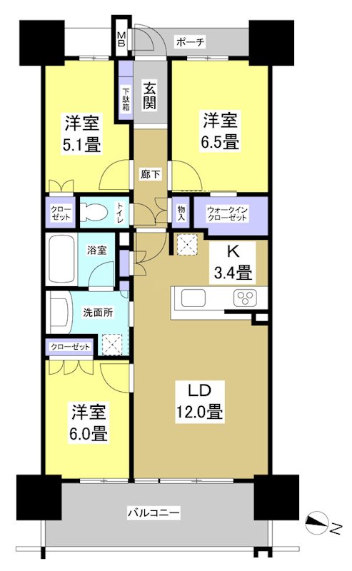 レ・ジェイド掛川駅前(903) 間取り図