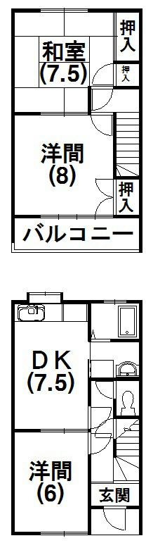 アビタシオンスヤマ B号室 間取り