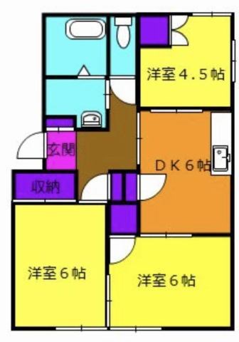 西ヶ崎グリーンハイツII 103号室 間取り