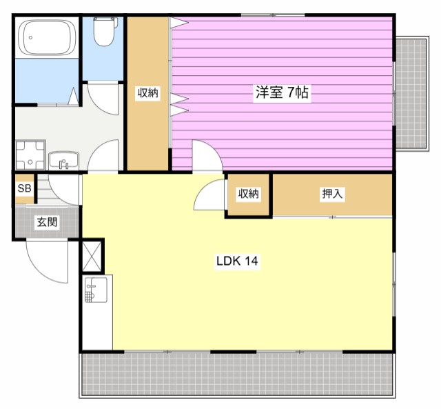 サンオリビア 204号室 間取り