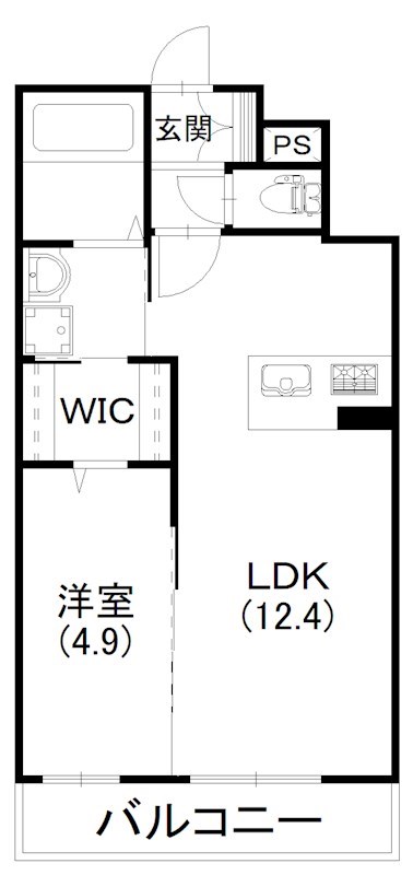 レストリーシェディジョーヴェ 203号室 間取り