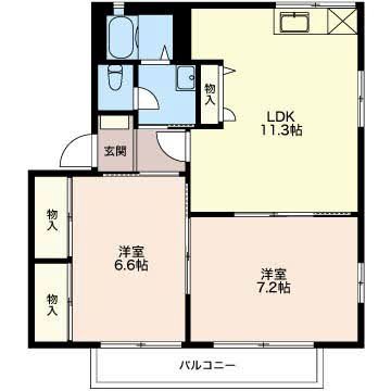 ディアス　ブリッツァB 間取り図