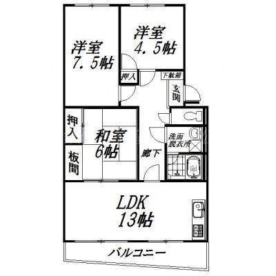 ハイブリッジⅡ 302号室 間取り