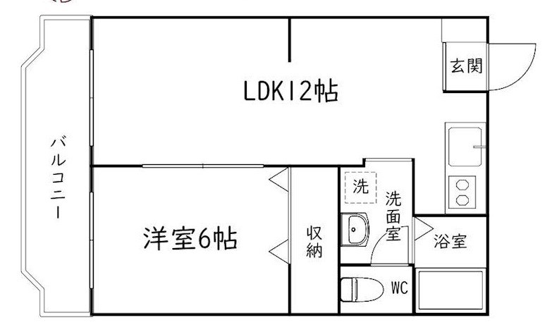 マンションヤマダA 間取り図