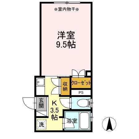 アンソレイユ塩町　住居 101号室 間取り