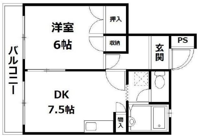 クレスト遠州浜 103号室 間取り