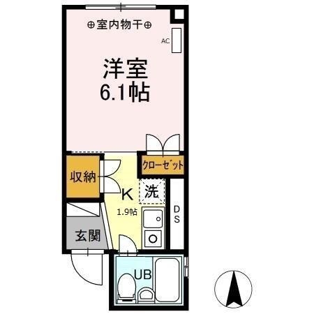 アンソレイユ塩町 住居 202号室 間取り