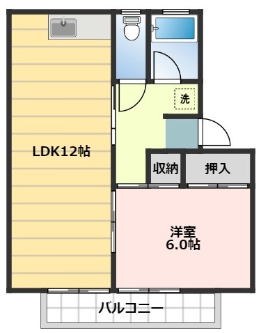 コーポ神谷Ⅱ 間取り図