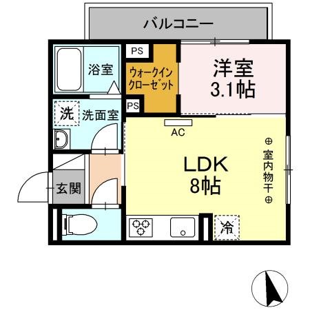 D-Hills中沢 305号室 間取り