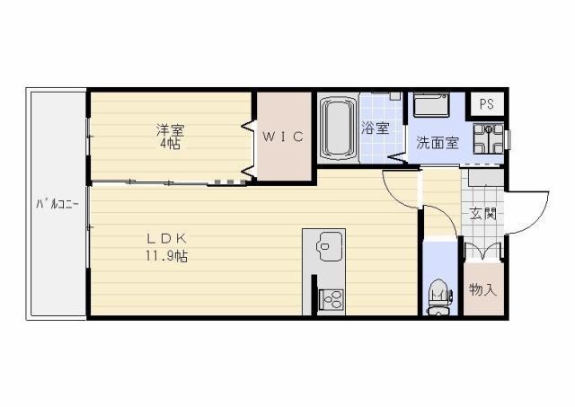 AMUSE 202号室 間取り