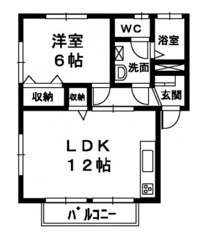 サニーサイド21 203号室 間取り