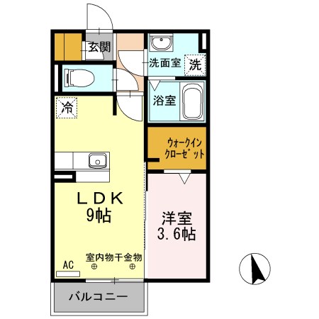 ピーノ・グランデ 203号室 間取り