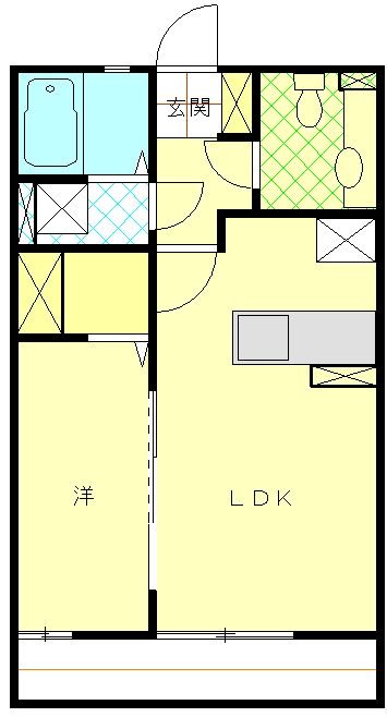 あすは 102号室 間取り