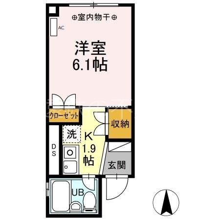 アンソレイユ塩町　住居 501号室 間取り