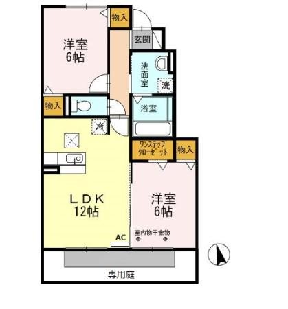 Marcher Forme 105号室 間取り