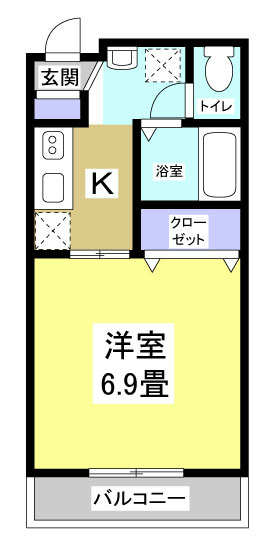 フォレスト住吉B 103号室 間取り