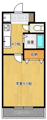 サンライズヒルズ 102号室 間取り