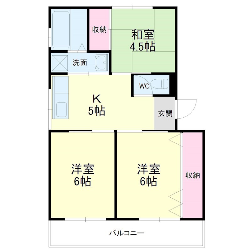 富塚コーポ 間取り図