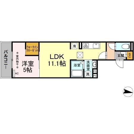 フェリシオ成子坂 102号室 間取り