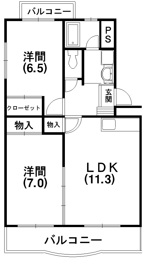 ハイムコターナⅡ 間取り図