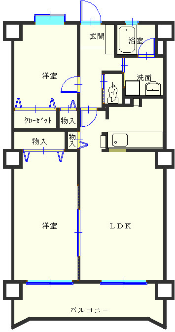 ラフィーネ掛川ｂⅡ 間取り図
