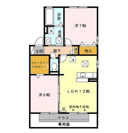 ローズコート 和田　Ａ 間取り図