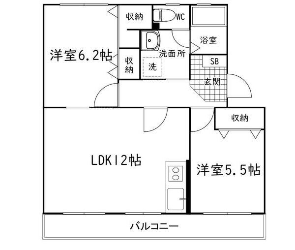 グリーンハイツ萩丘A 間取り