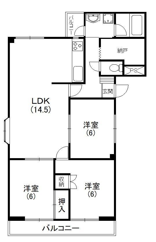 アフロディテ広沢 202号室 間取り