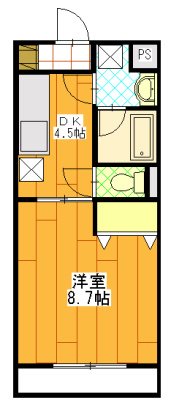 Fiume studio 102号室 間取り