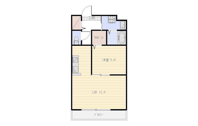 ラパノス 205号室 間取り