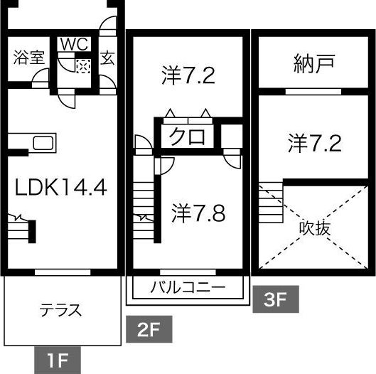 Tuscany　Villas 間取り図