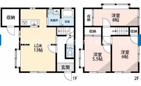 テラスハウスTSUBOI北棟 間取り図