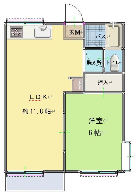 北ウイングB 間取り図