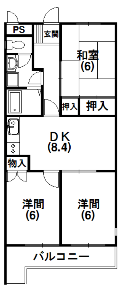 第２マーブルハイツ 間取り図