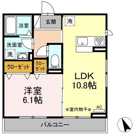 TOMARI有玉 203号室 間取り