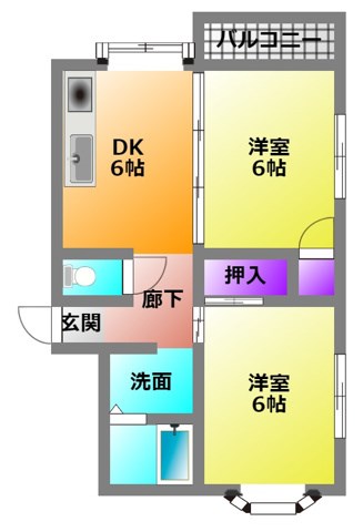 ヒルストーン 101号室 間取り