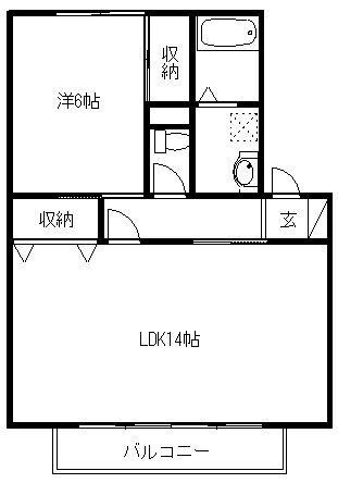 スカイハイツF 間取り図