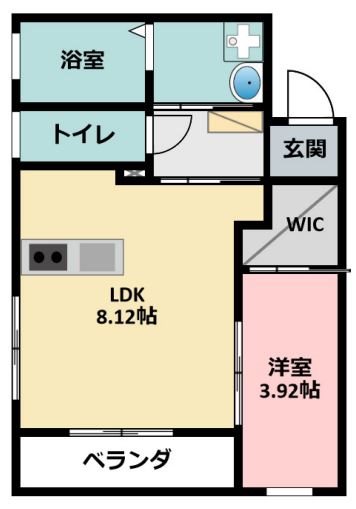 ル・リオンソマリ 101号室 間取り