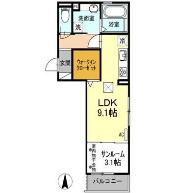 ＤＷＥＬＬ北島 間取り図
