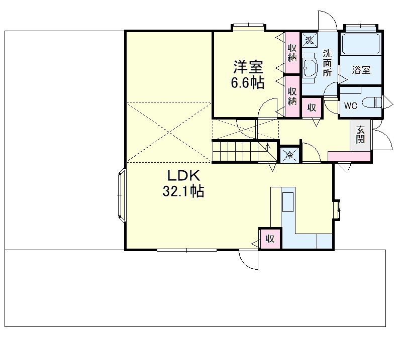 長谷戸建借家 間取り図