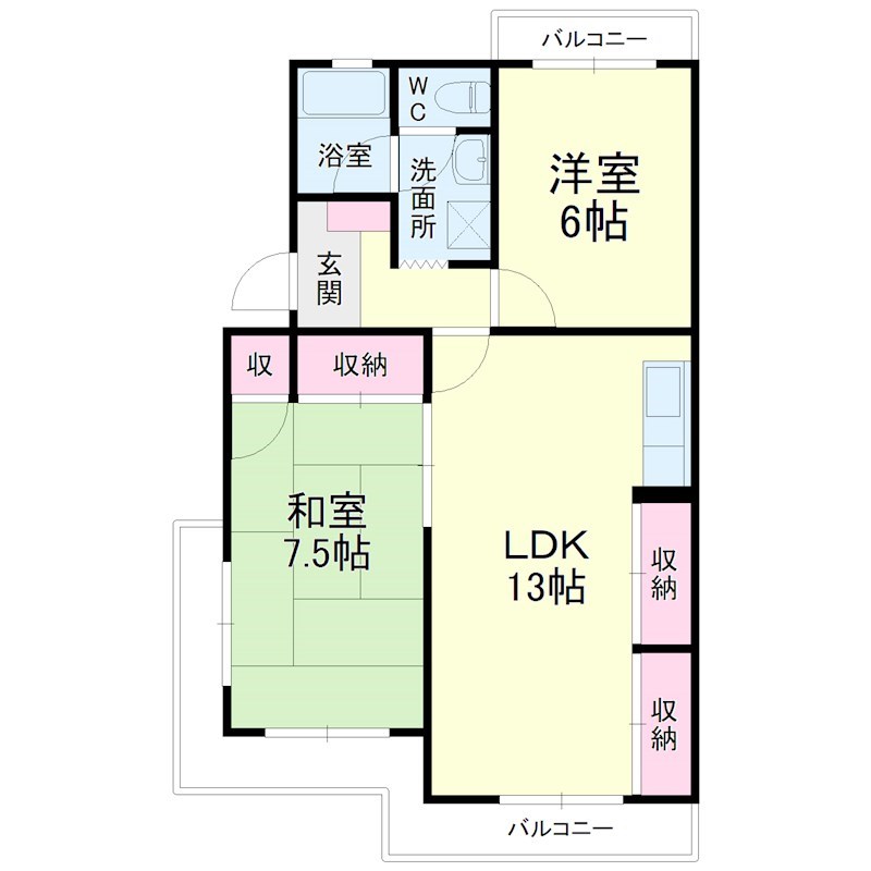 スカイシャトウ城山Ⅱ 間取り図