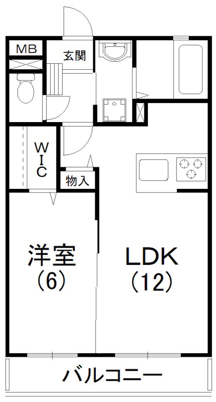 ラヴィベール中島 203号室 間取り