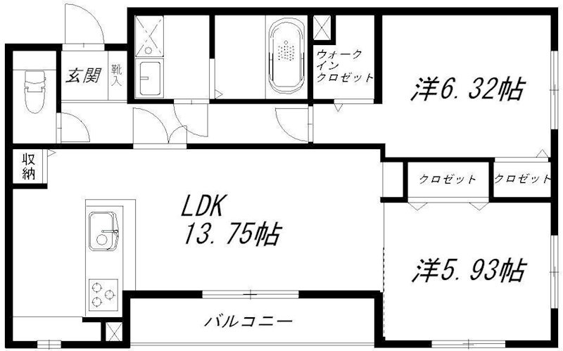 ベルクロンヌ 間取り図