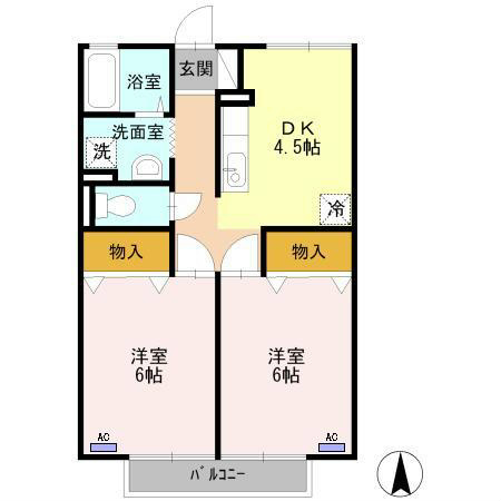 竹富ハイツ 間取り図