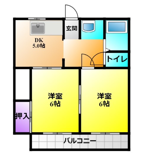 祝田グリーンマンション 間取り図