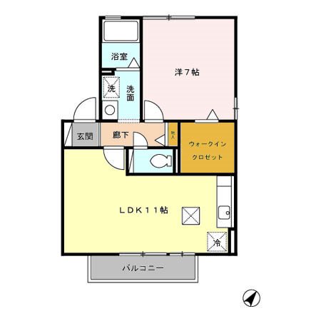 神立の杜　C 201号室 間取り