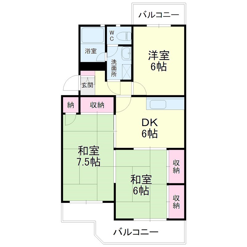 スカイシャトウ城山Ⅰ 間取り図