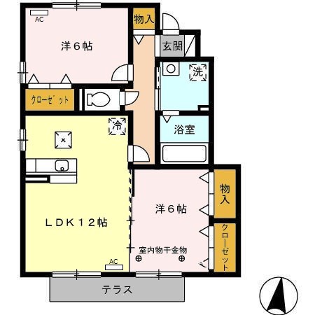 アラモードB 間取り図